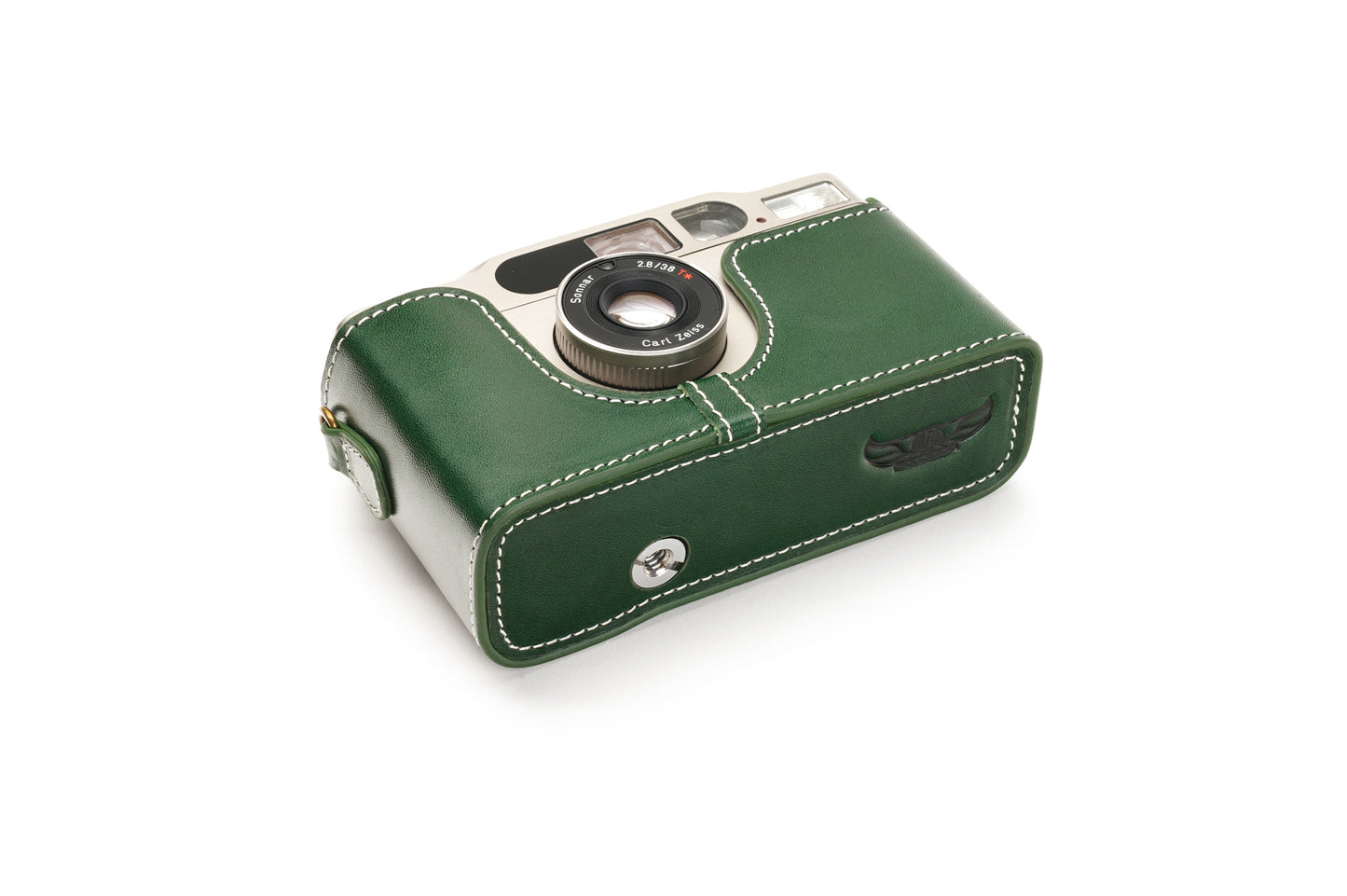 Genuine leather half case for Contax T2
