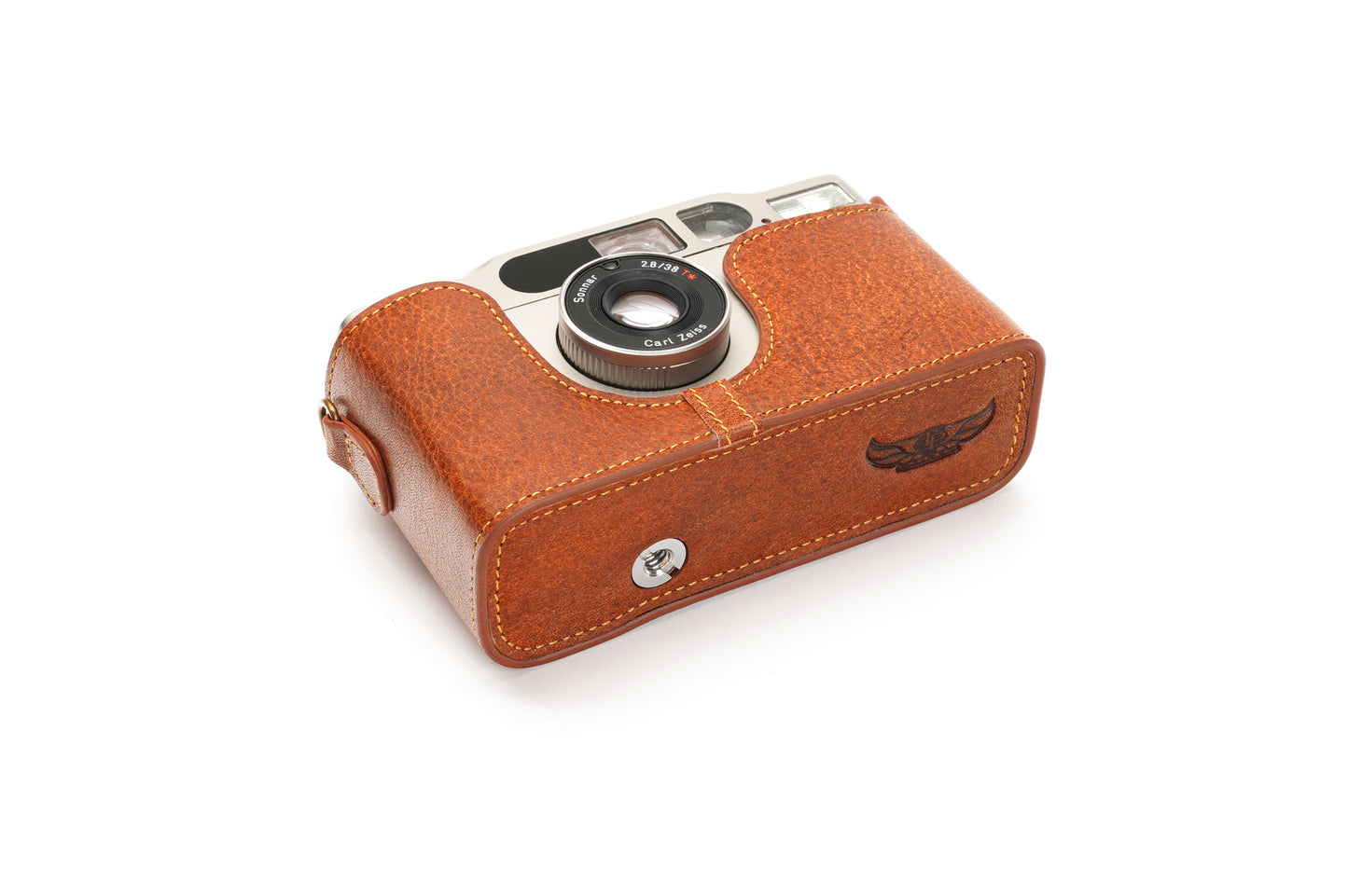 Genuine leather half case for Contax T2