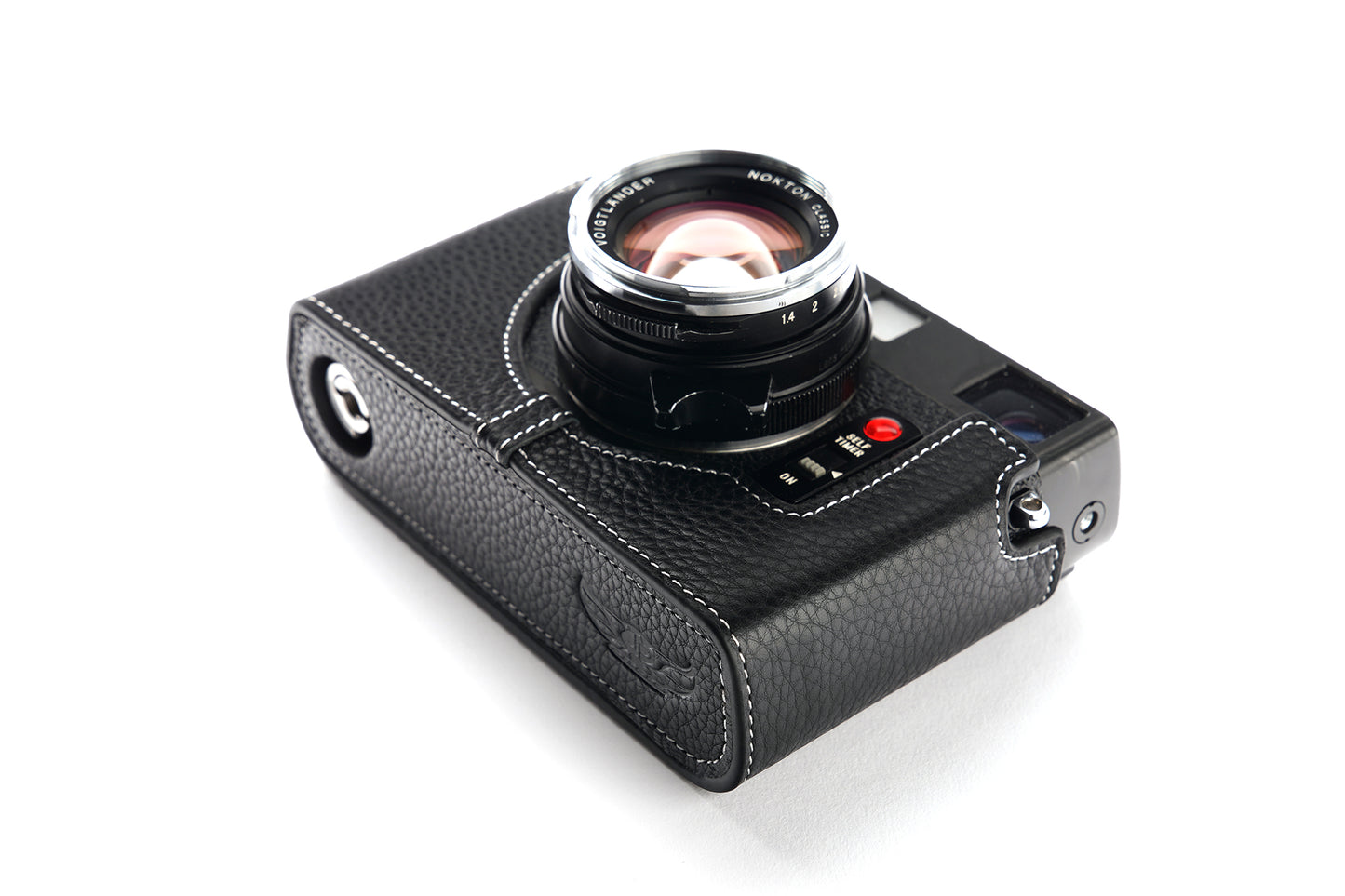 Genuine leather leather half case for Minolta CLE