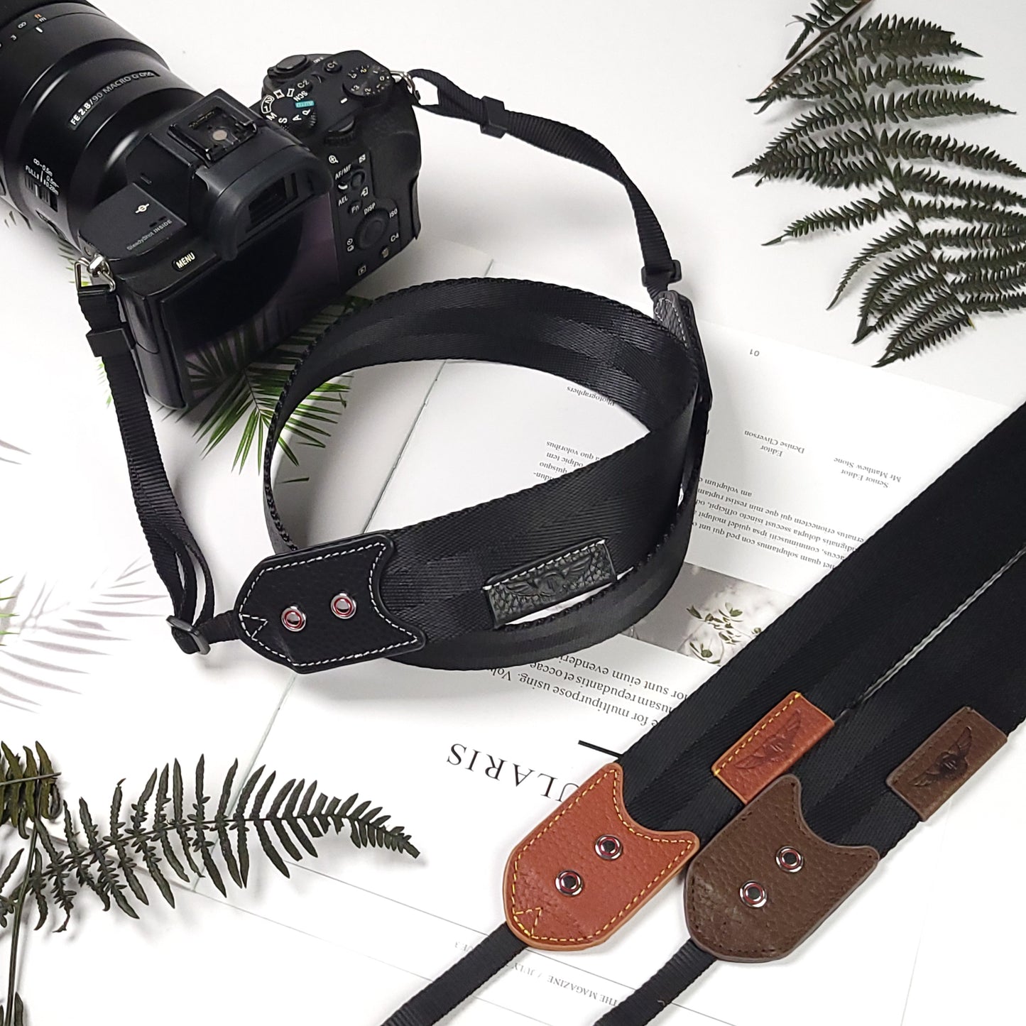 TP ORIG Red Spot Webbing camera neck strap