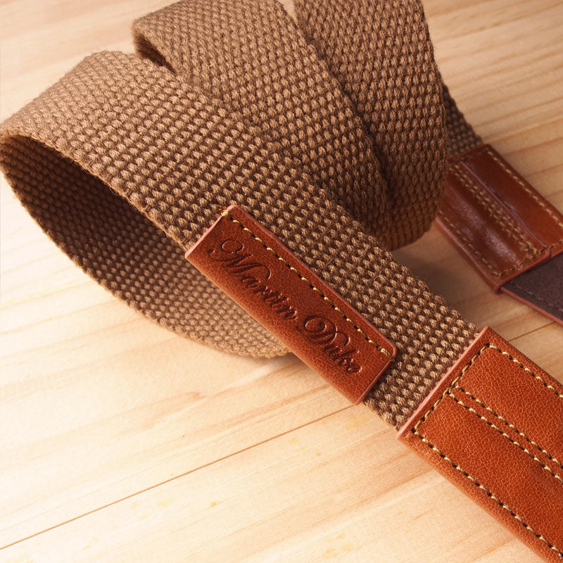 Martinduke TELA webbing leather neck strap