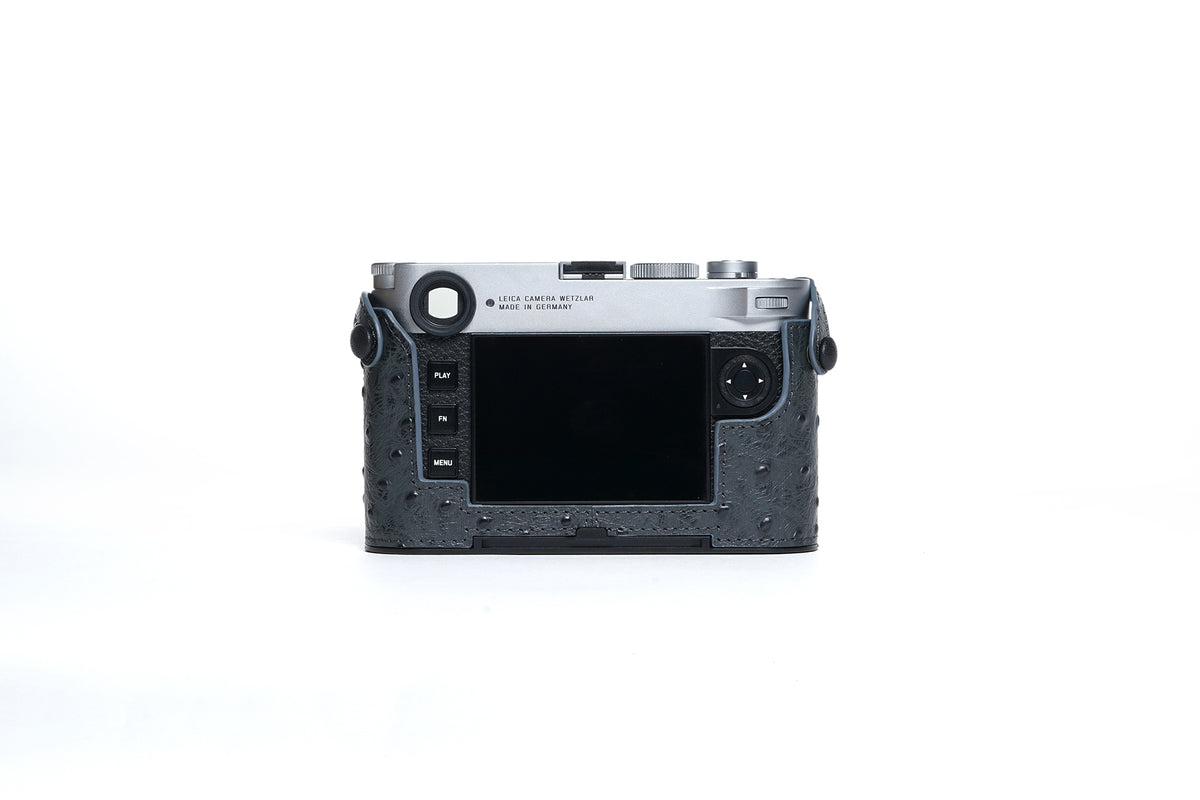 Martinduke Ostrich-Grain leather half case for Leica M11
