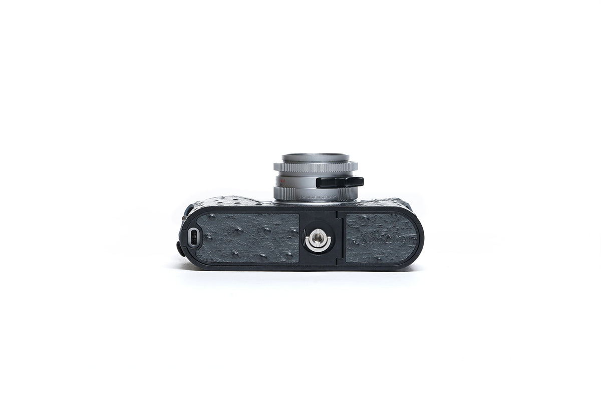 Martinduke Ostrich-Grain leather half case for Leica M11