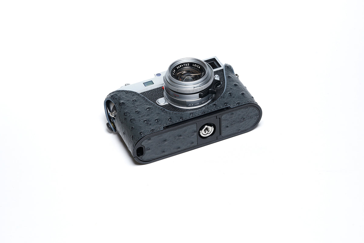 Martinduke Ostrich-Grain leather half case for Leica M11