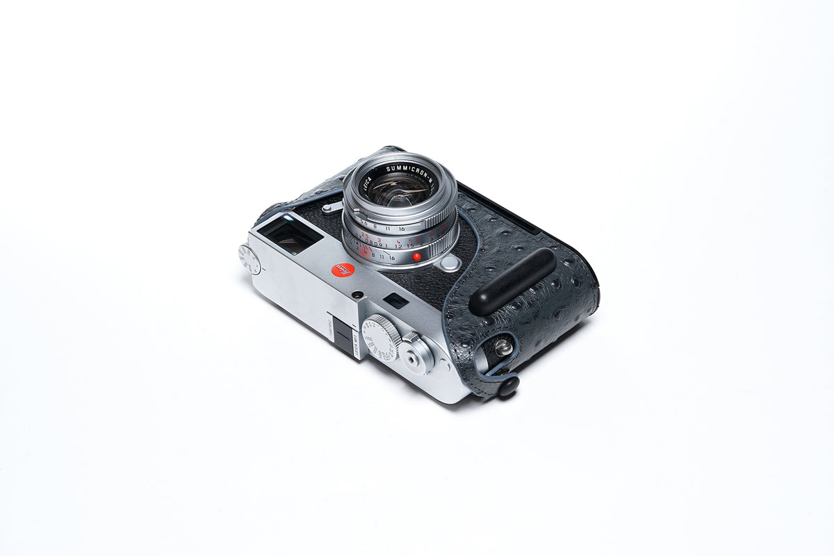 Martinduke Ostrich-Grain leather half case for Leica M11