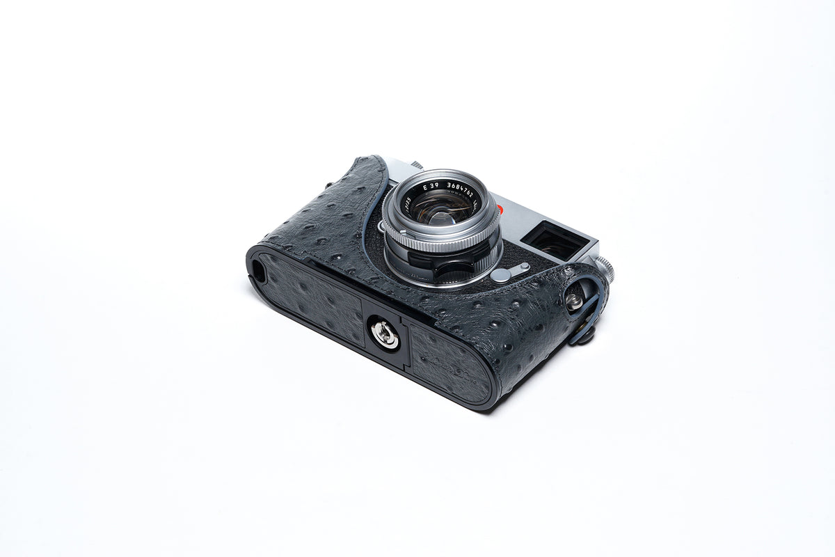 Martinduke Ostrich-Grain leather half case for Leica M11