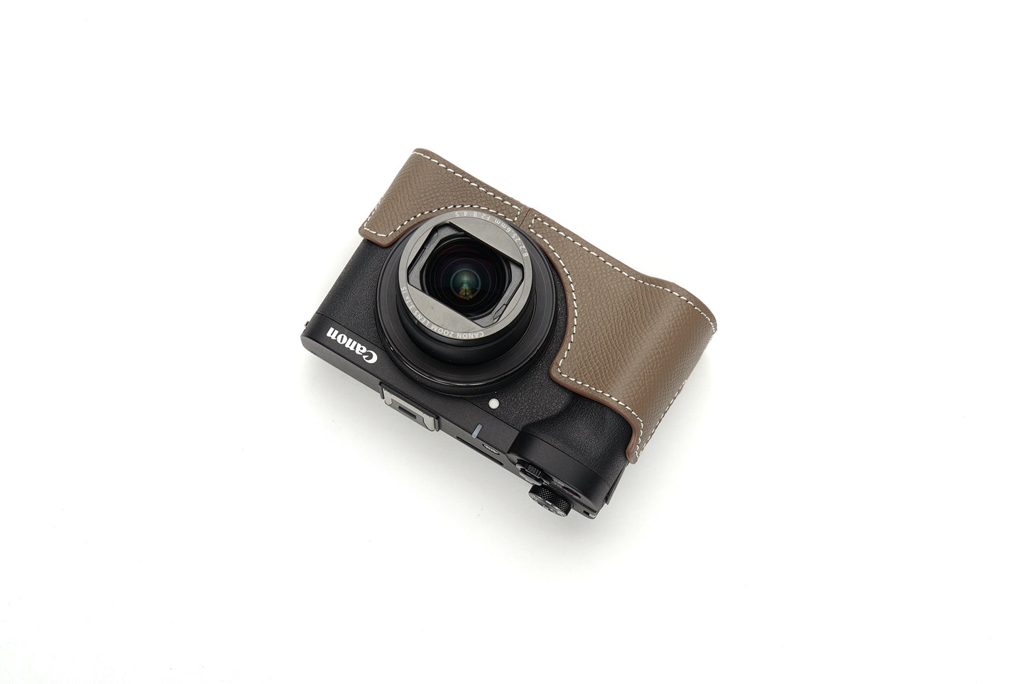 Epsom leather half case for Canon PowerShot V1