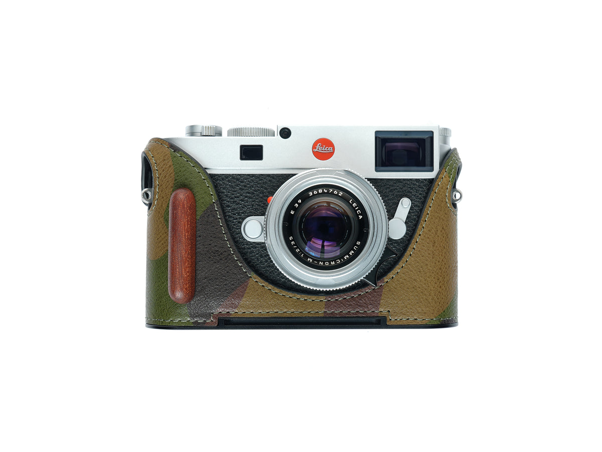 Martinduke camouflage leather half case for Leica M11