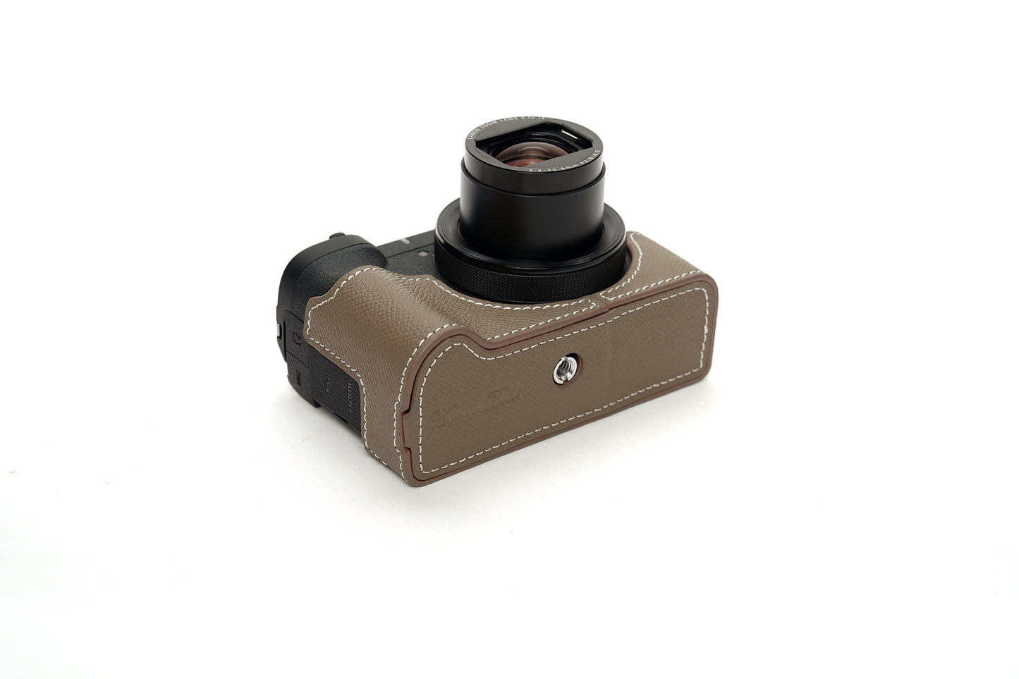 Epsom leather half case for Canon PowerShot V1
