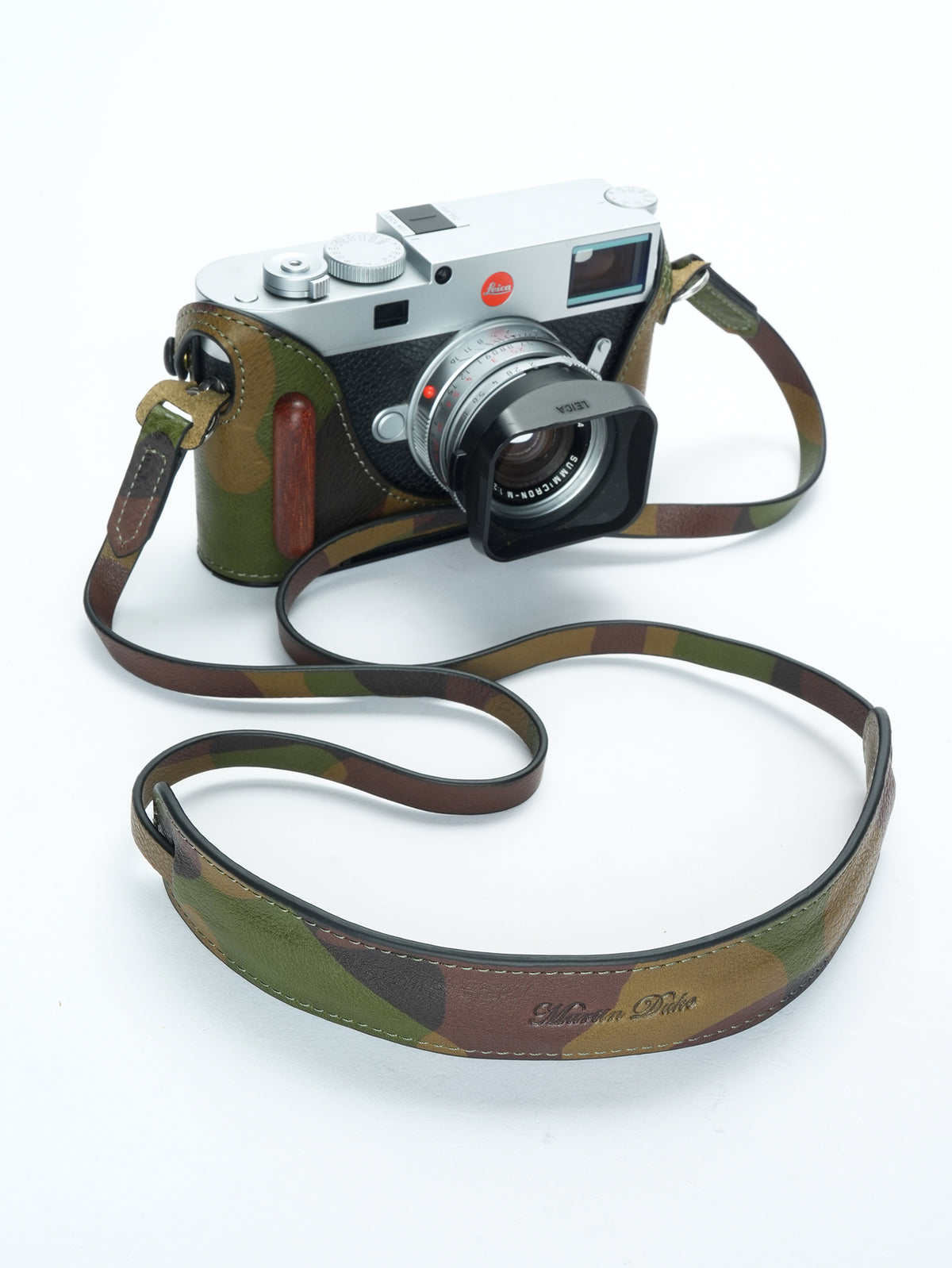 Martinduke camouflage leather half case for Leica M11