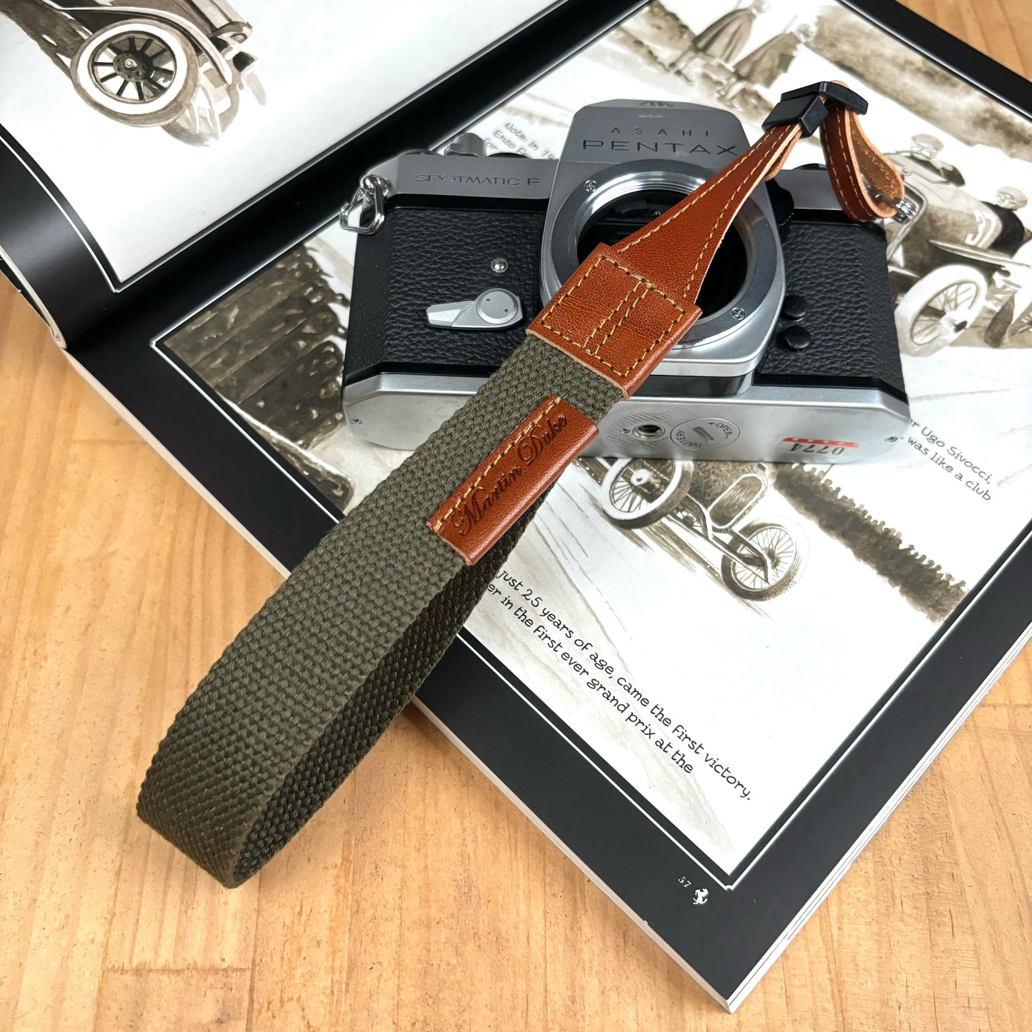 Martinduke TELA webbing leather wrist strap