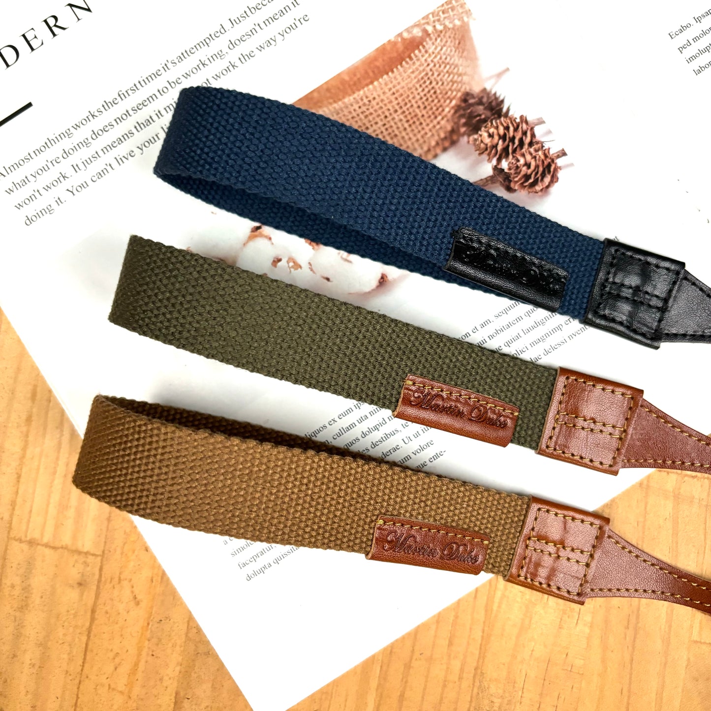 Martinduke TELA webbing leather wrist strap