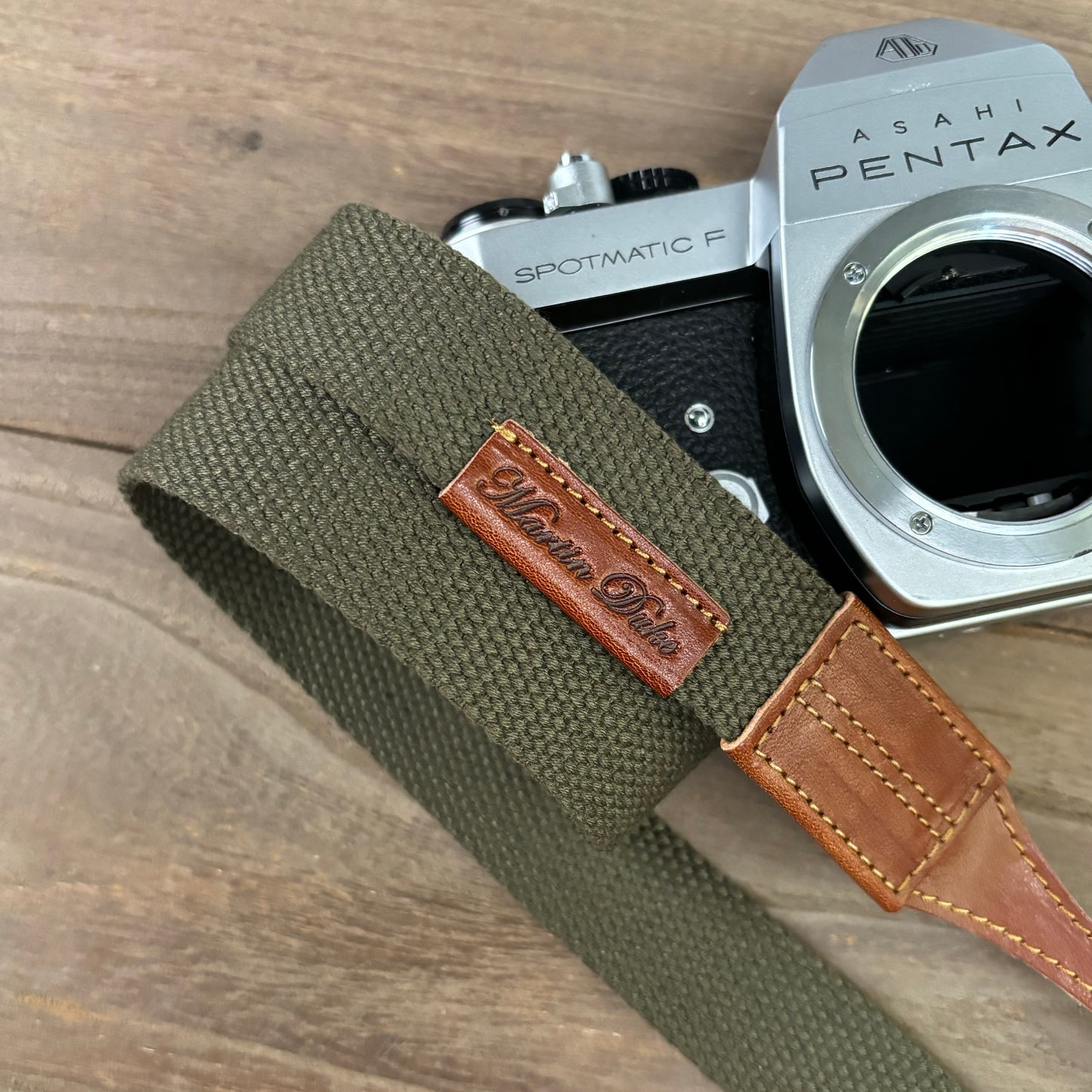 Martinduke TELA webbing leather neck strap