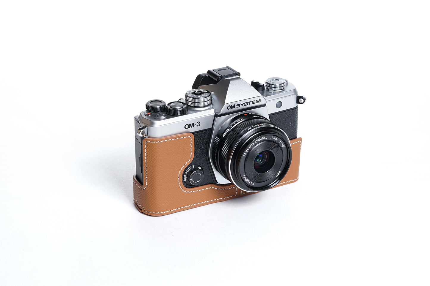 Martinduke epsom leather half case for Olympus om system OM-3