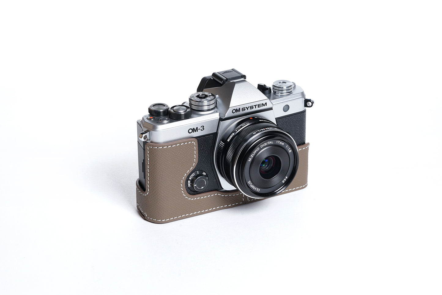 Martinduke epsom leather half case for Olympus om system OM-3