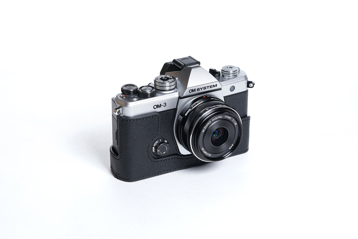 Martinduke epsom leather half case for Olympus om system OM-3