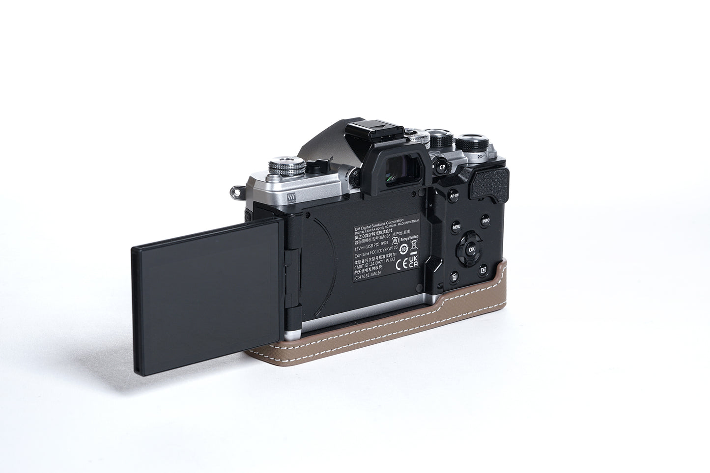 Martinduke epsom leather half case for Olympus om system OM-3