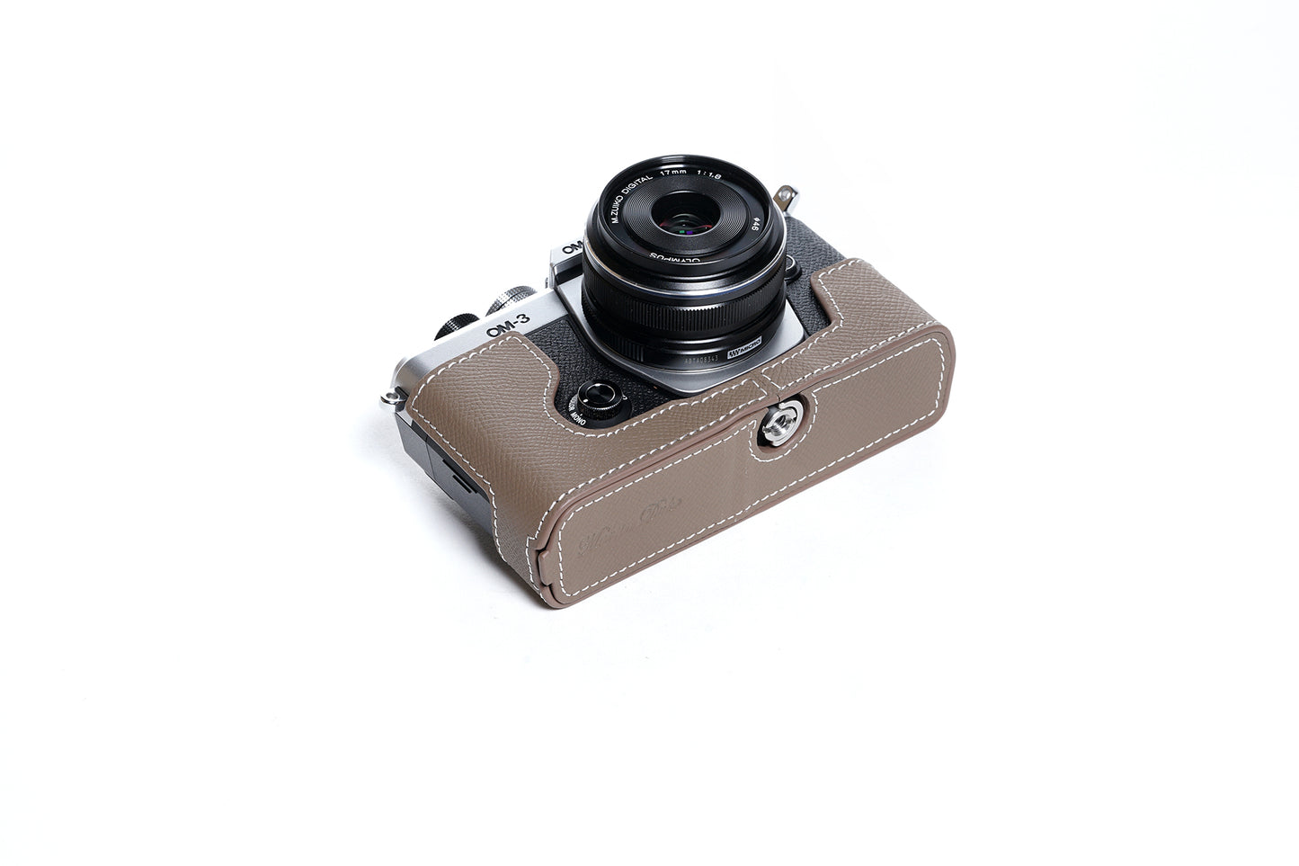 Martinduke epsom leather half case for Olympus om system OM-3