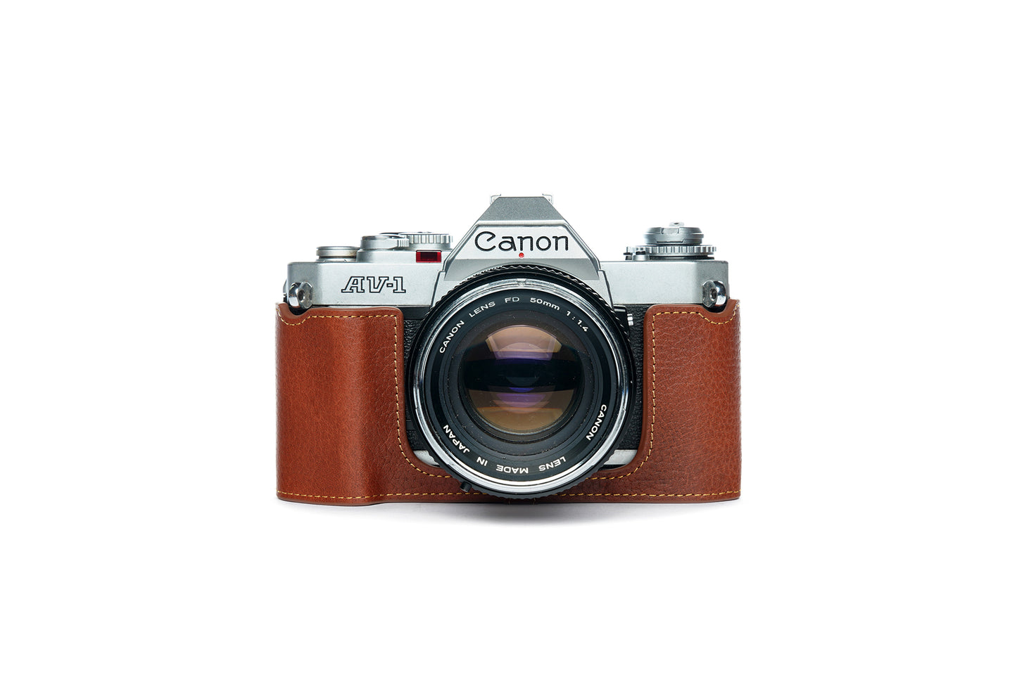 Genuine leather half case for Canon AV-1