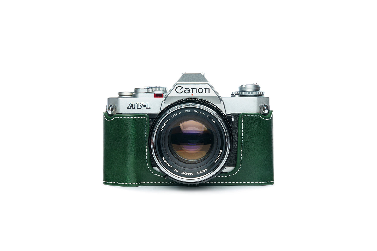 Genuine leather half case for Canon AV-1