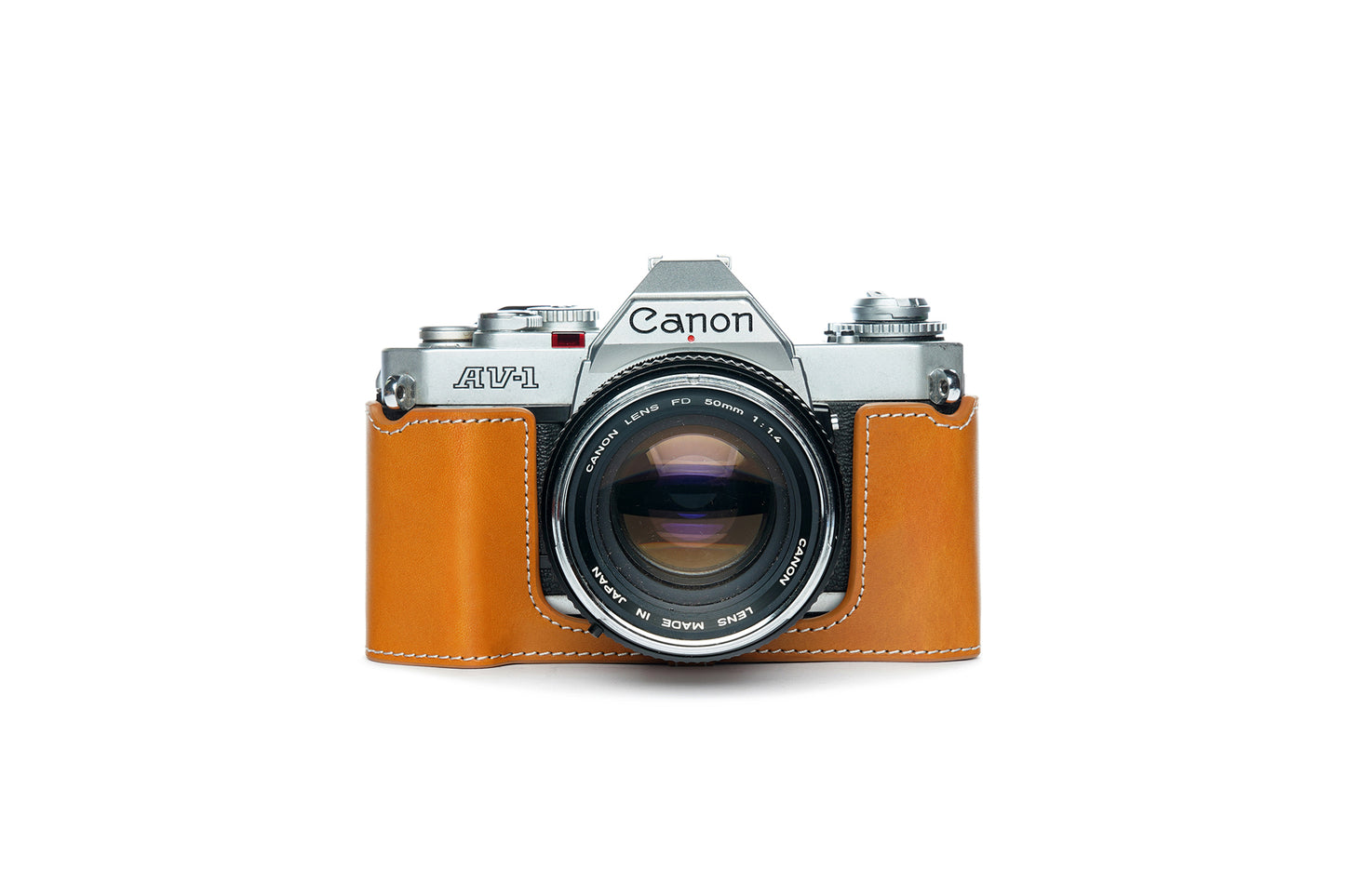 Genuine leather half case for Canon AV-1
