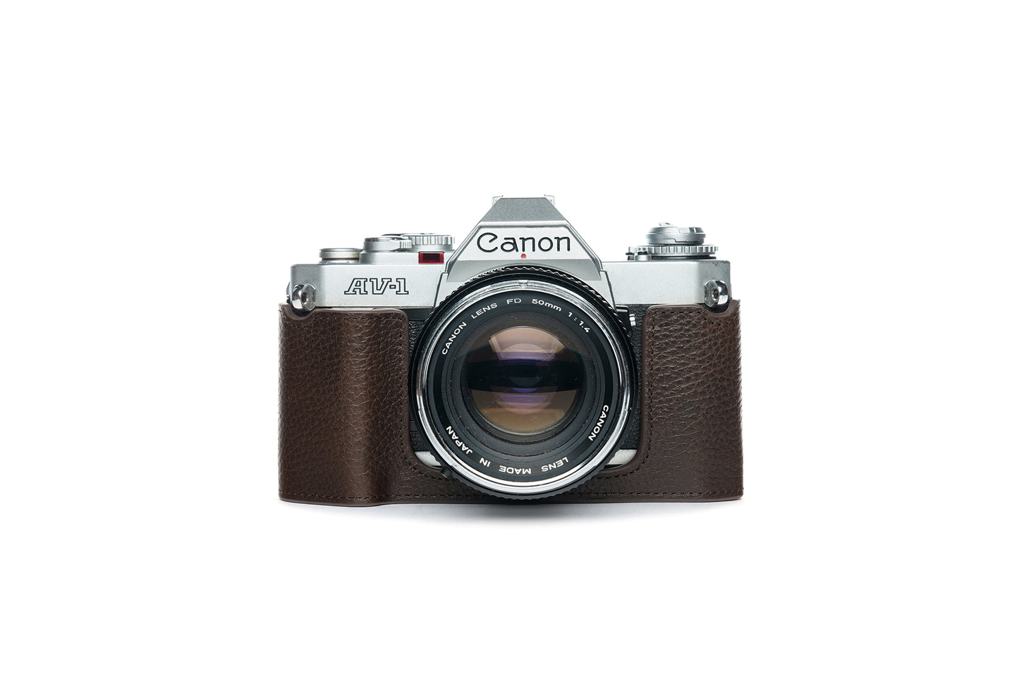 Genuine leather half case for Canon AV-1