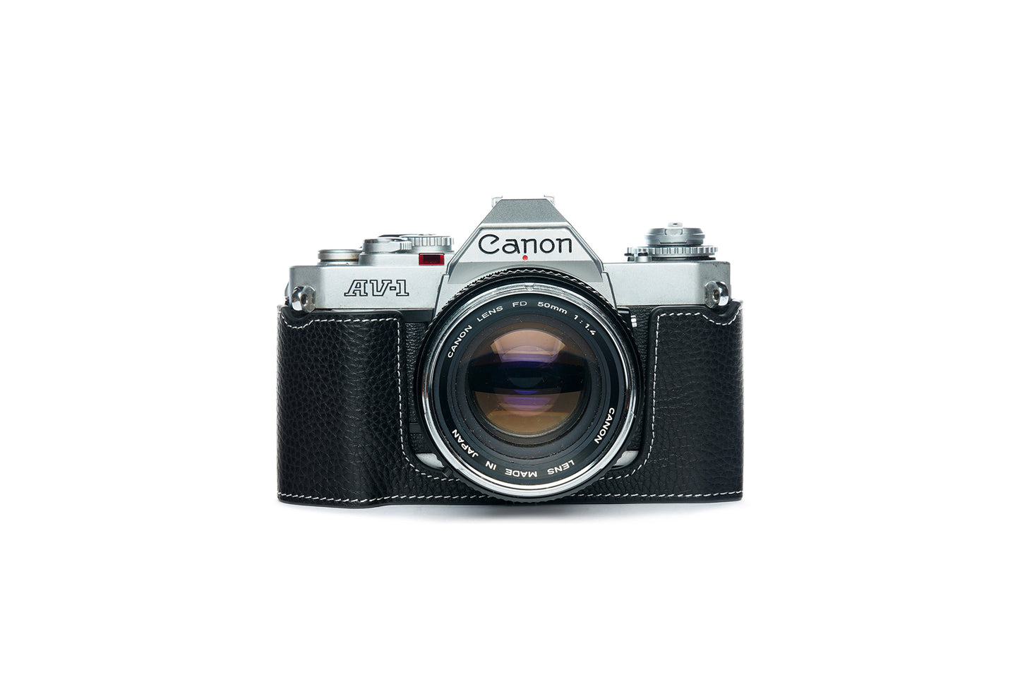 Genuine leather half case for Canon AV-1