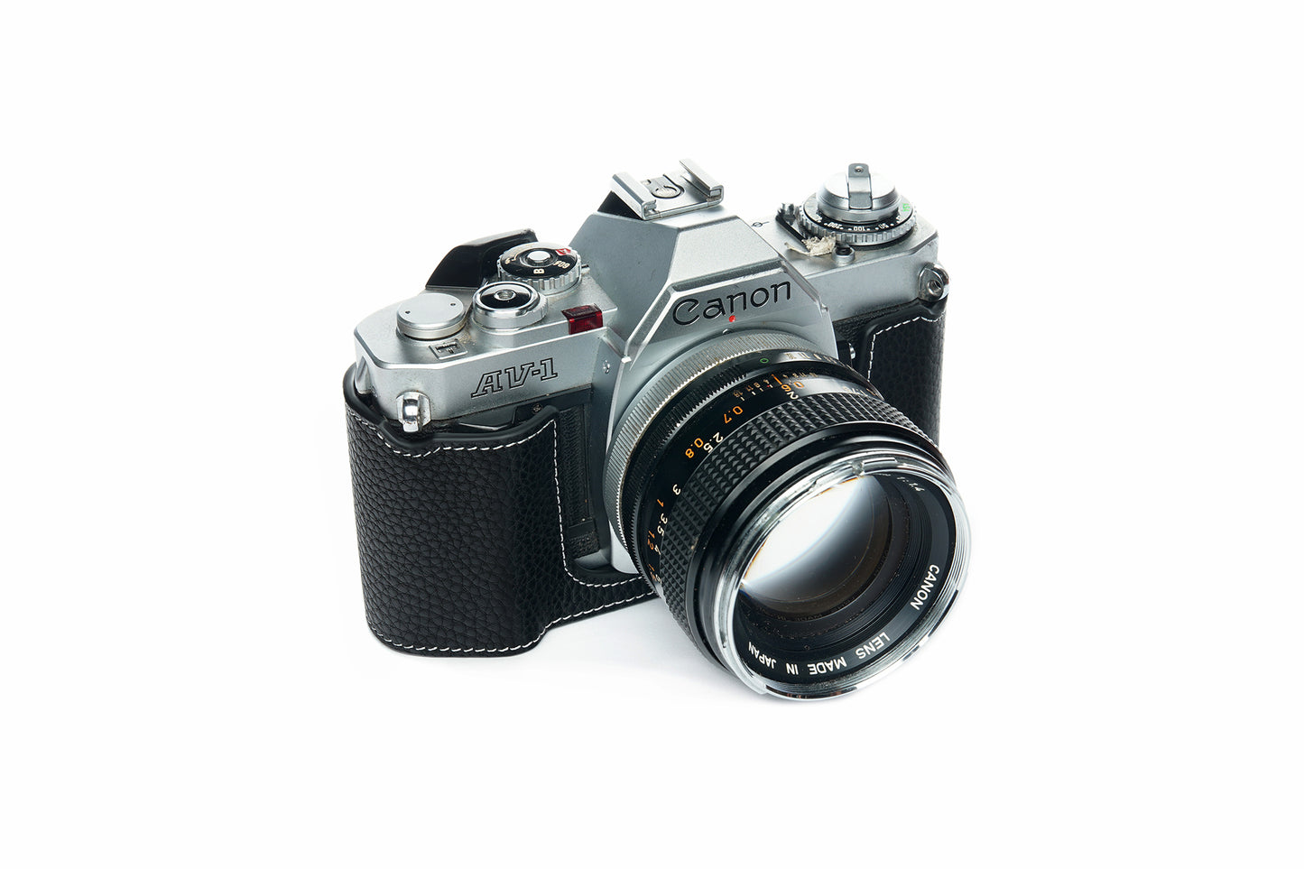 Genuine leather half case for Canon AV-1