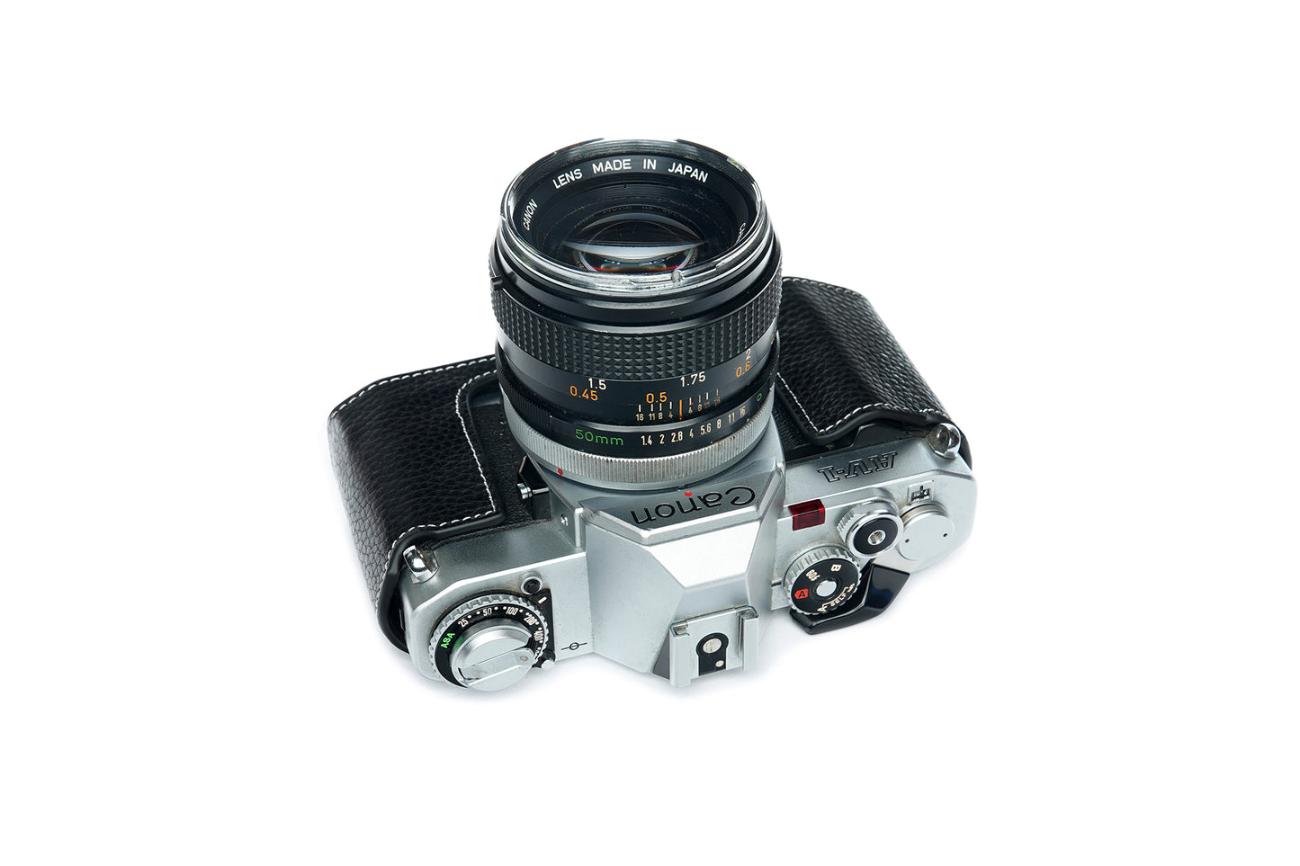 Genuine leather half case for Canon AV-1