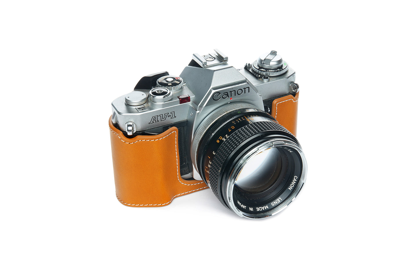 Genuine leather half case for Canon AV-1