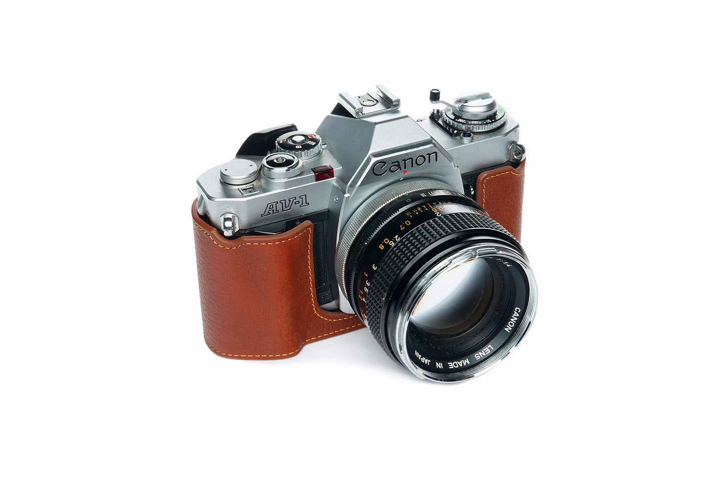 Genuine leather half case for Canon AV-1
