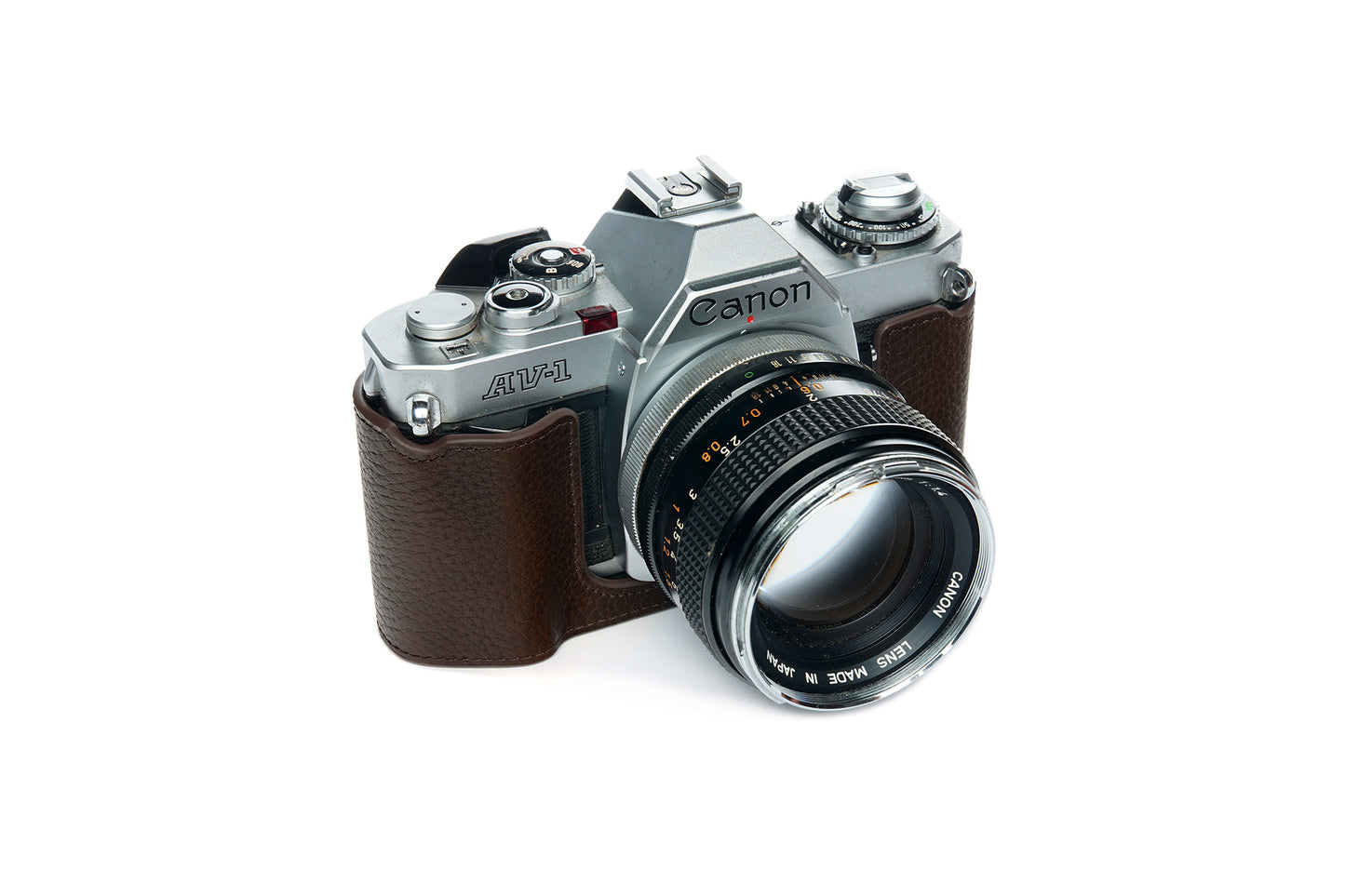 Genuine leather half case for Canon AV-1