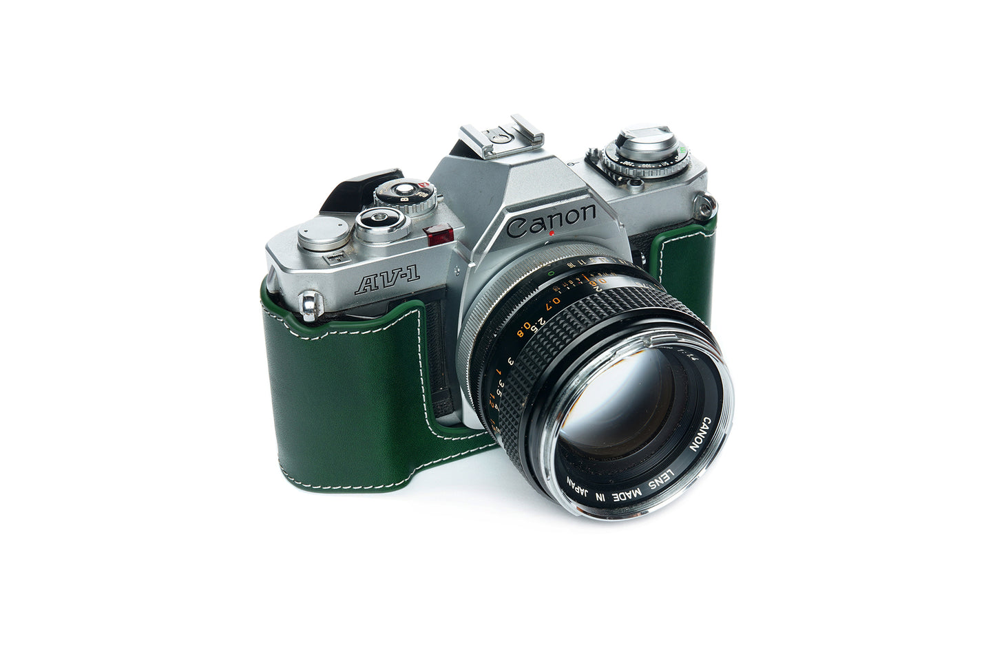 Genuine leather half case for Canon AV-1