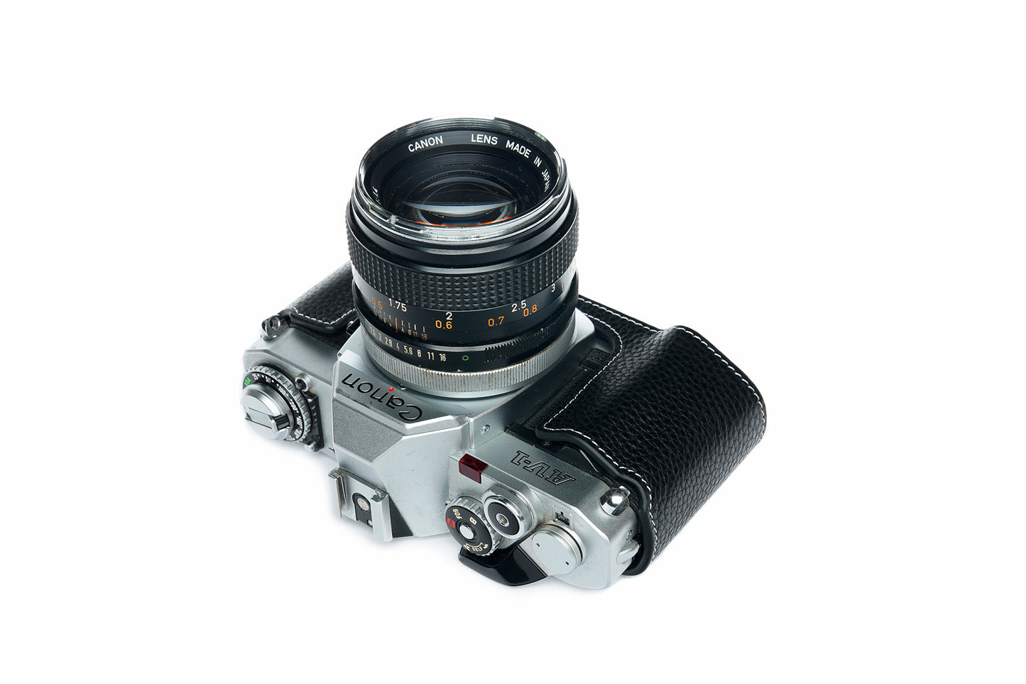 Genuine leather half case for Canon AV-1